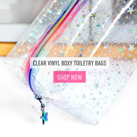 *NEW* Clear Vinyl Boxy Toiletry Bags