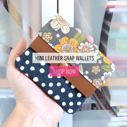Mini Leather Snap Wallets