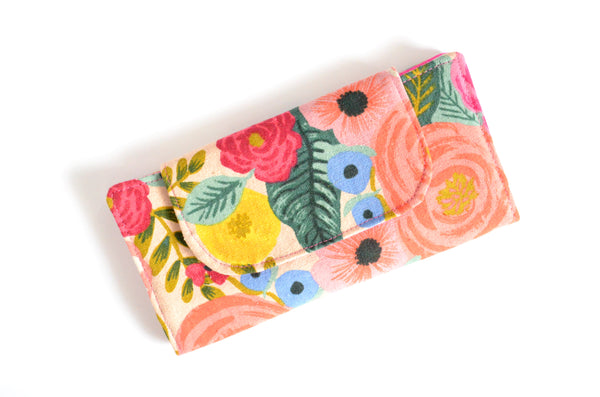 Large Pink Floral Rifle Paper Co Wallet