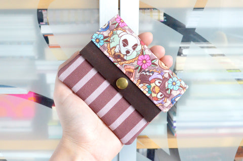 Brown Villager Mini Leather Snap Wallet