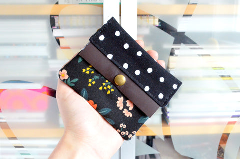 Black Rifle Paper Co Wildflower Mini Leather Snap Wallet