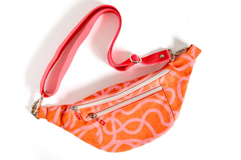 Red Squiggle Fanny Pack