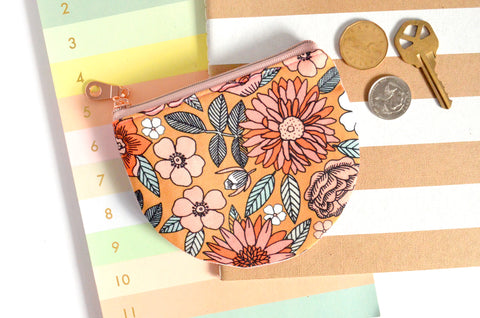 Yellow Spring Floral Round Coin Purse