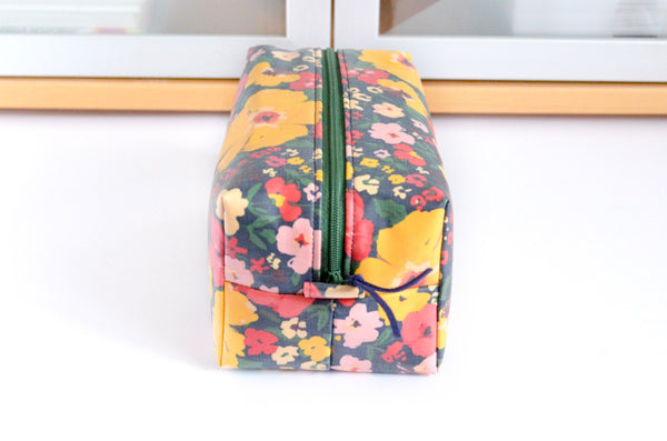 Poppy Meadow Laminated Boxy Toiletry Bag