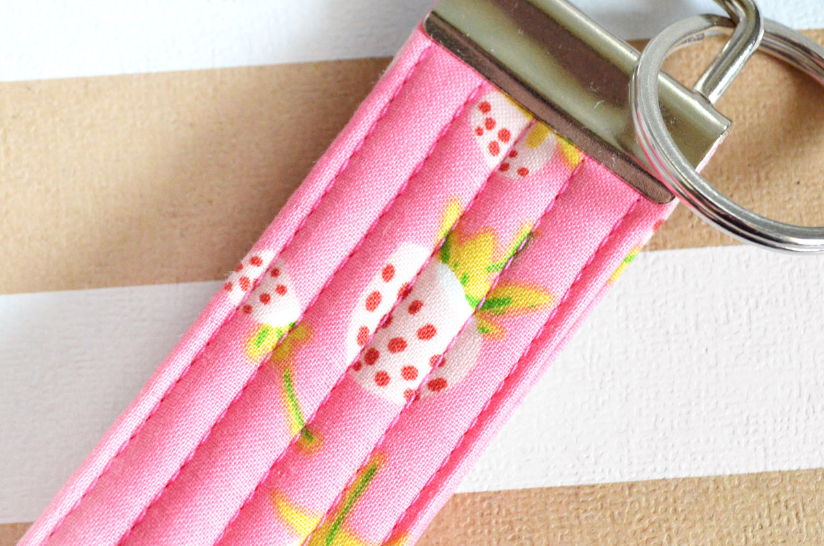 Strawberry Fabric Keychain Sew&Tell Handmade