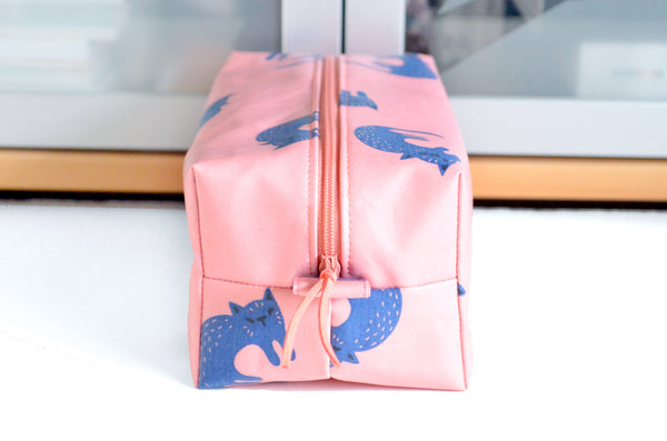 Pink Cats Laminated Toiletry Bag