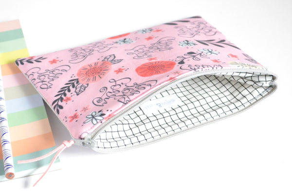 Small Sweary Pouch - Pink "Sorry Not Sorry"