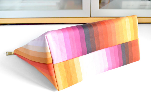 Sunset Ombre Stripe - Jumbo & Boxy Toiletry Bags