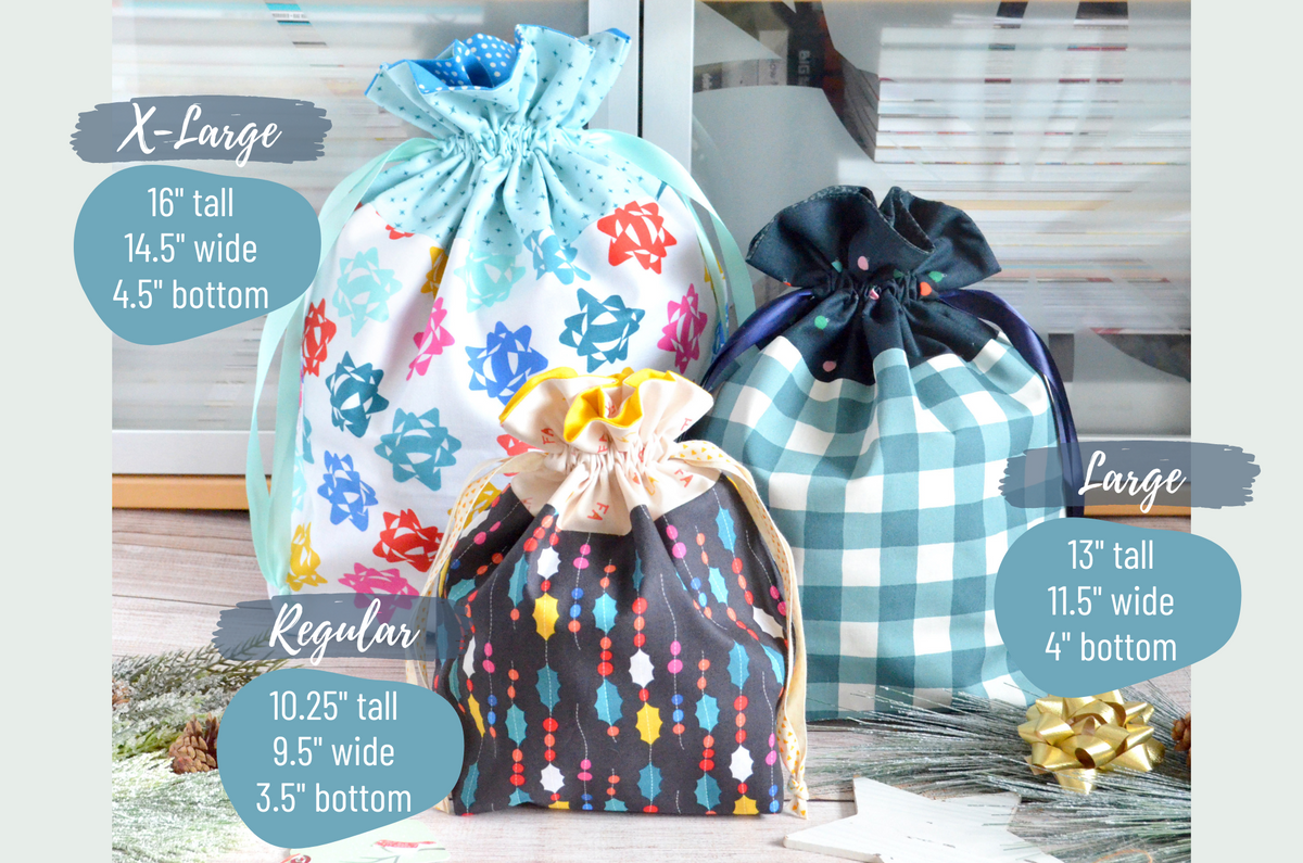 Wide bottom christmas gift bags hot sale