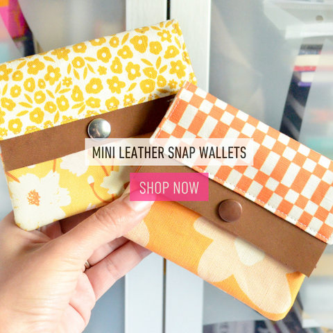 Mini Leather Snap Wallets
