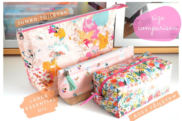 Pink Yin Yang Daisy - Jumbo & Boxy Toiletry Bags