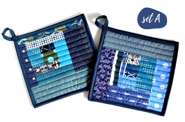 Navy Blue Pot Holders