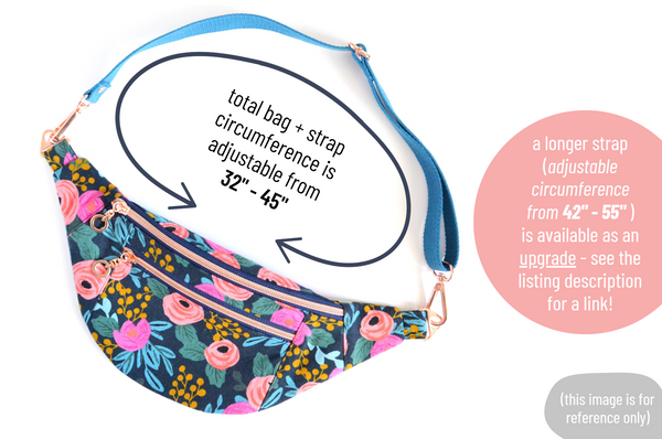 Grey & Purple Floral Fanny Pack