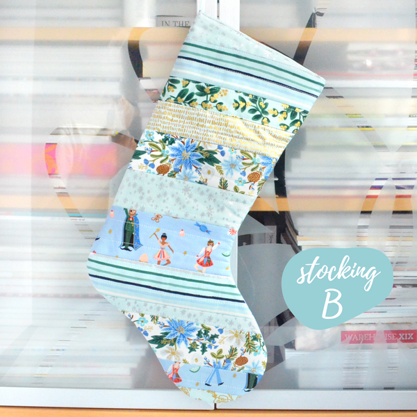 Light Blue Rifle Paper Co Holiday Stocking