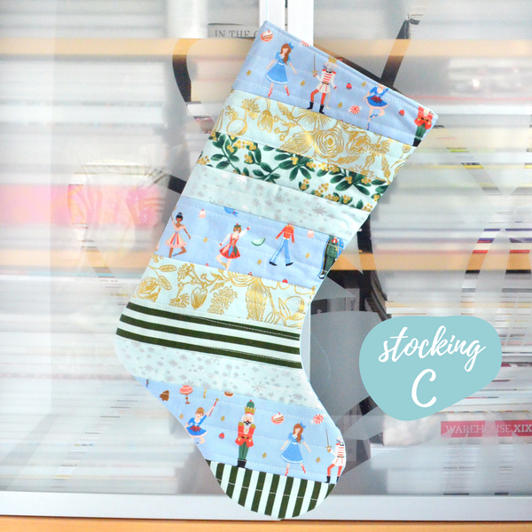 Light Blue Rifle Paper Co Holiday Stocking