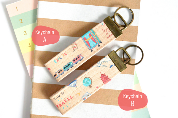 Travel Time *Faux-Leather* Keychain
