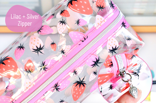 *Clear Vinyl* Strawberry Toiletry Bag