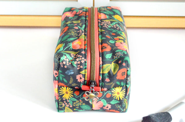 Black Camont Poppy Rifle Paper Co Toiletry Bag