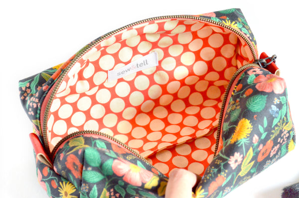 Black Camont Poppy Rifle Paper Co Toiletry Bag