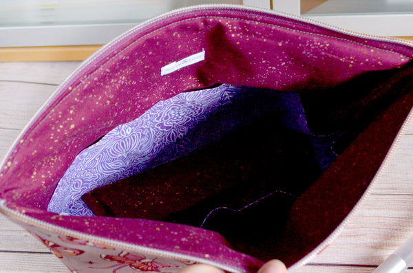 Purple Butterfly Jumbo Toiletry Bag