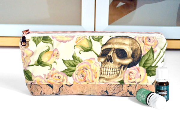 Floral Skull - Large Essential Oil Bag