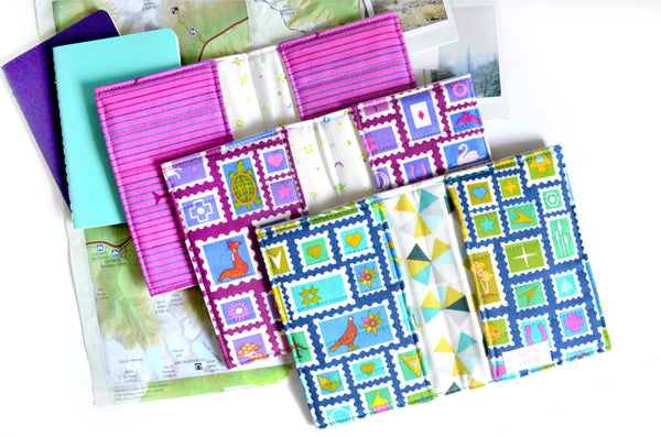 Blue & Purple Travel Stamps Passport Cover