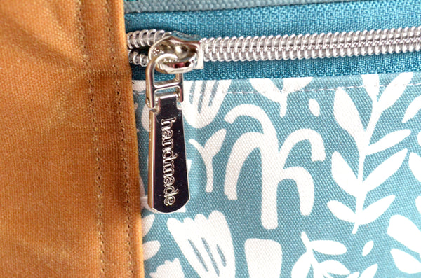 Blue Modern Meadow Crossbody Tote Bag