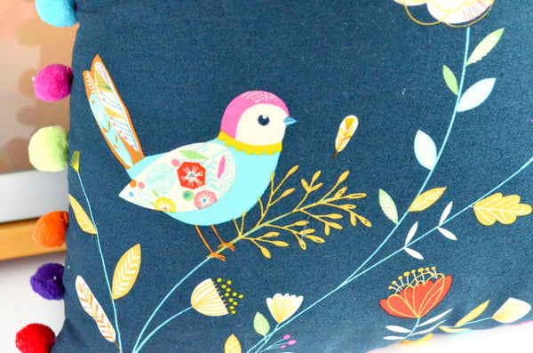 Pillow Cover - Navy Magic Garden