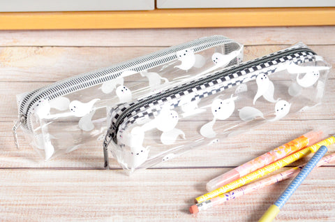 NEW *Clear Vinyl* Ghosts Pencil Roll