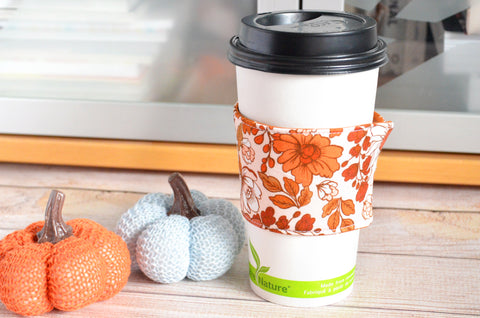 Rustic Fall Floral Coffee Sleeve
