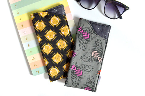 Black & Grey Sunshine Bee Glasses Case