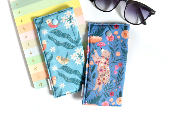 Blue Forest Animals Glasses Case