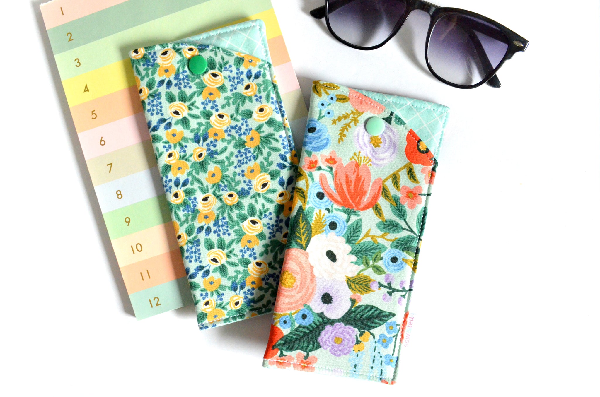 Blue Rifle Paper Co Floral Glasses Case