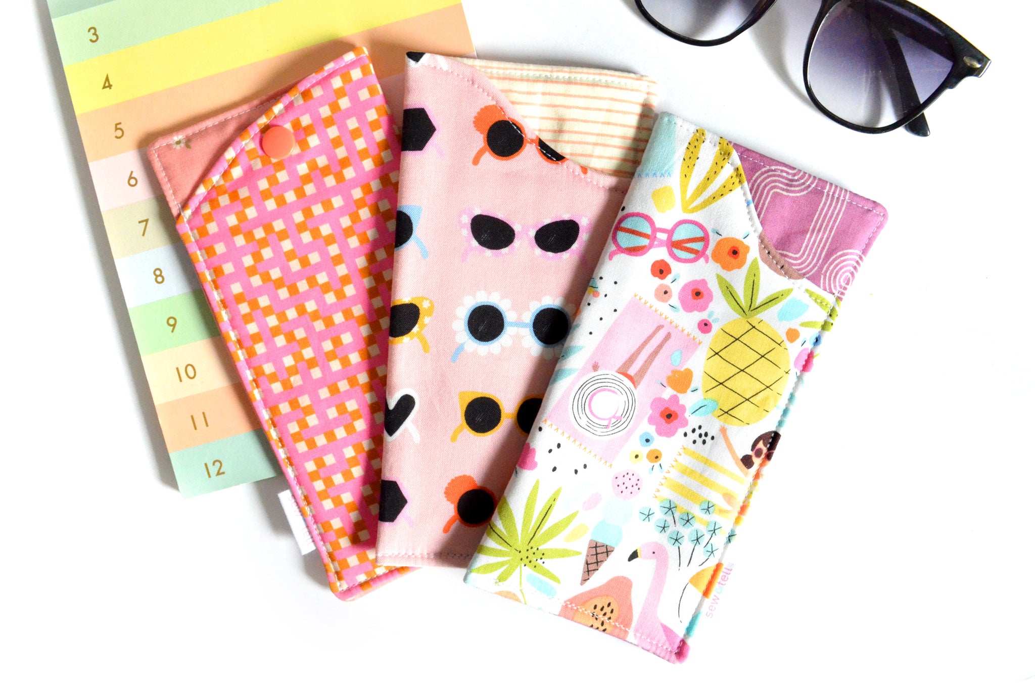 Pink Beach Day Glasses Case