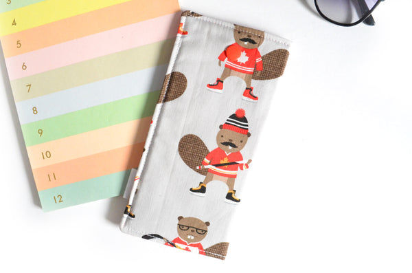 Space & Beaver Glasses Case