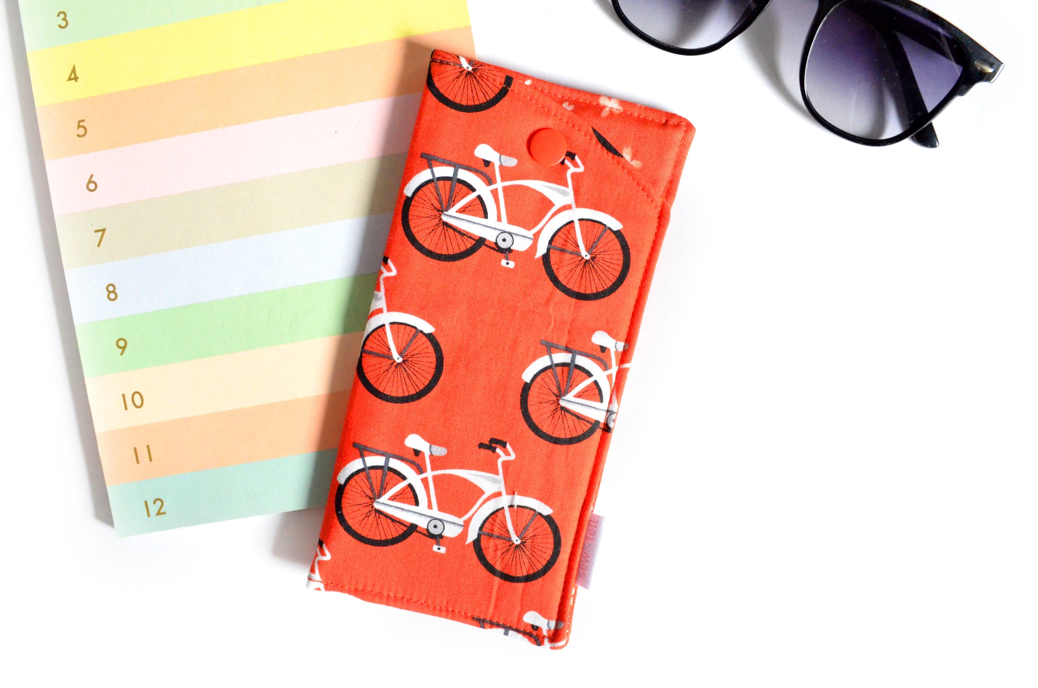 Red Bicycle Glasses Case