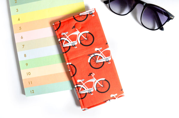Red Bicycle Glasses Case