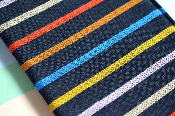 Black Rainbow Woven Glasses Case