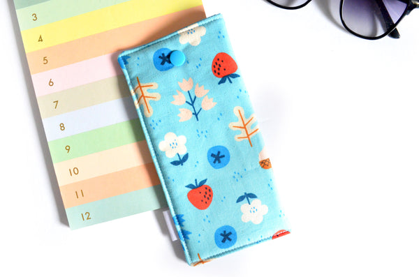 Blue Strawberry Forest Glasses Case