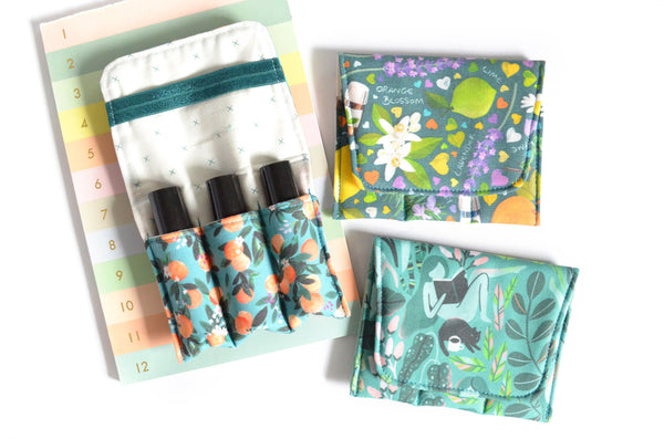 Teal Citrus Roller Bottle Holder