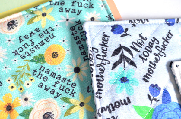 "Sweary" Birb Today Is Not The Day Drink Coaster Set