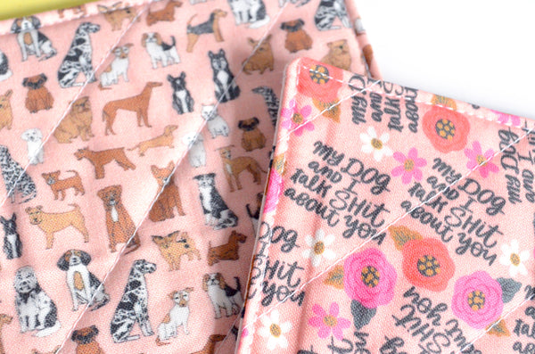 Dog "Sweary" Coaster Set