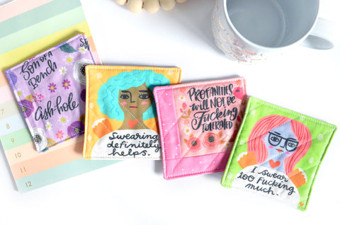 "Sweary" Ladies Drink Coaster Set