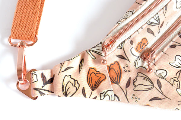 Pink Floral & Butterfly Fanny Pack