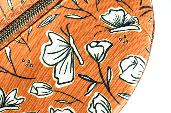 Rust Floral & Butterfly Fanny Pack