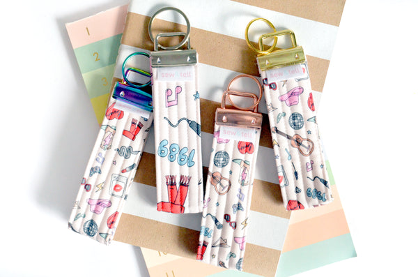 T S Icons Fabric Keychain