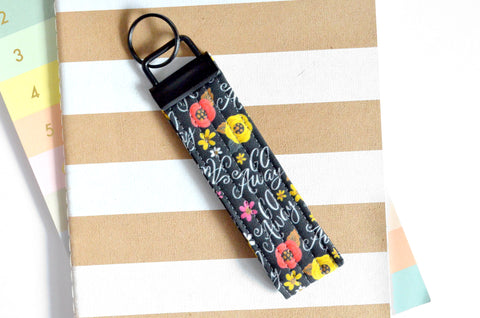 Black "Sweary" Fabric Keychain