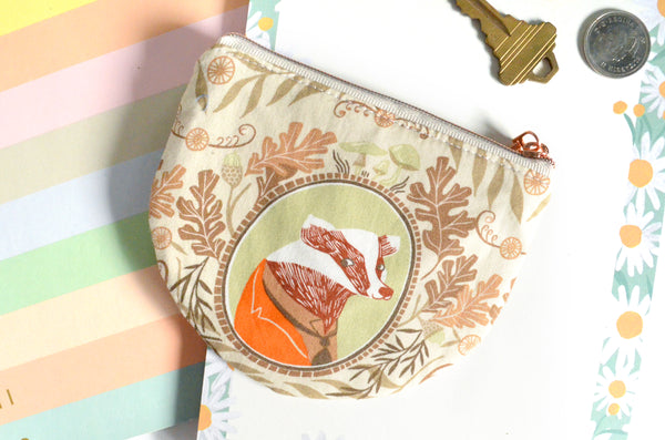 Cat Portrait Round Coin Purse
