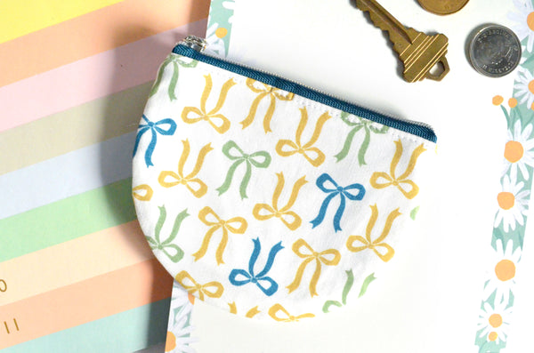 Coquette Bow Round Coin Purse