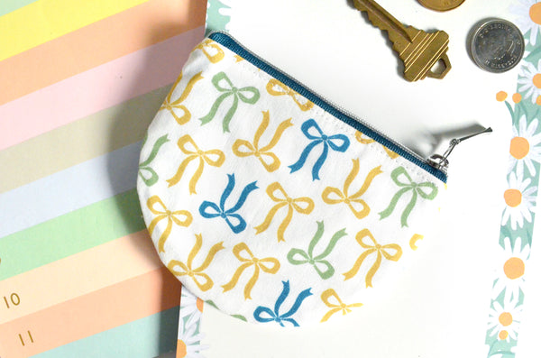 Coquette Bow Round Coin Purse